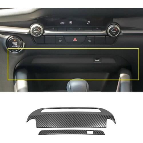 Stainless Steel For Mazda 3 2019 2020 Accessories Car Front Charging USB Interface Frame Cover Trim Sticker Car Styling