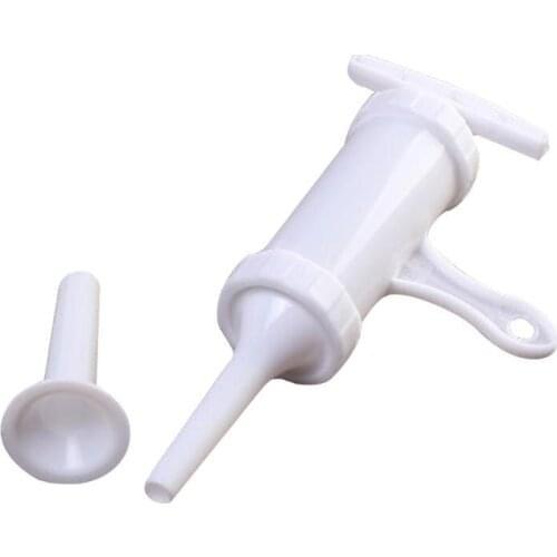 Sausage Maker Manual Hand Operated Sausage Filler Stuffer For Kitchen Family Use Sausage Enema (Enema + Amniotic Tube)