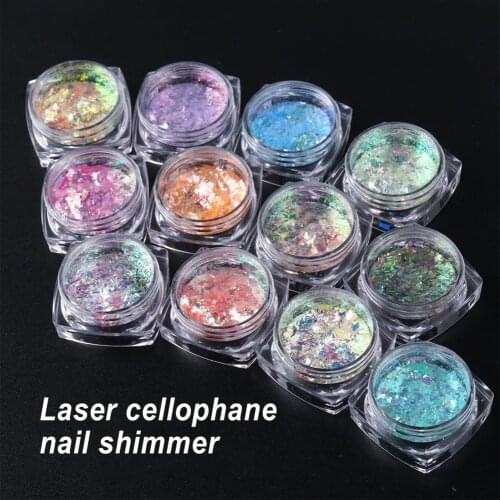 Nail Sequins Stylish Fashionable Easy to Remove Cellophane Nail Accessories Manicure Broken Glitter Sequins