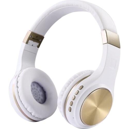 Bluetooth 5.0 Wireless Headset Headband TF Plug in Wireless Headset for School Travel Cell Phone Tablet Computer