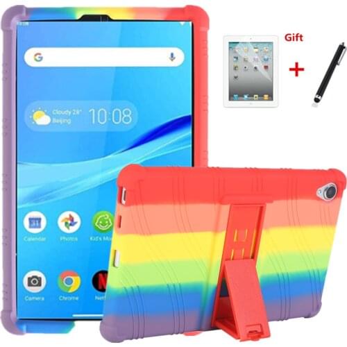 For Lenovo TAB M8 FHD TB-8705F TB-8705N Tablet Case for Lenovo Tab M8 B-8505F TB-8505X Colorful Soft Silicone Stand Cover+gift