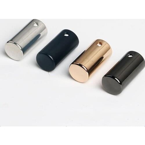 Alloy Cylindrical Cord Stopper Ends Lid Lock Toggle for Clothes Bag Sportswear Shoelace Rope Parts Accessories with Screw 30pcs