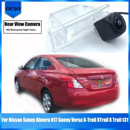 HD Fisheye Rear Camera For Nissan Sunny Almera N17 Sunny Versa X-Trail XTrail X Trail t31 Night Vision Parking Reversing Camera