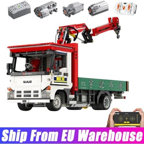 Yeshin X-Tech Car Model The Crane Lorry High-tech Car Toys Building Blocks Bricks Kits Car Toys Kids Birthday Gifts