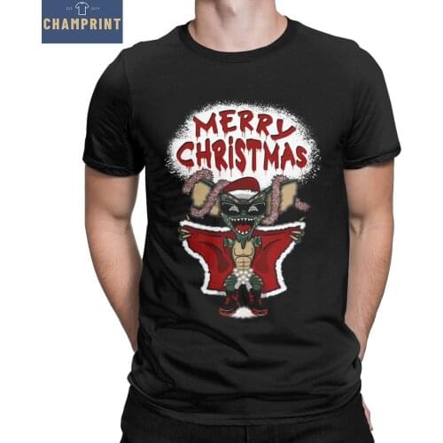 Mens Gremlins Gizmo T Shirts 80s Movie Mogwai Monster Cotton Tops Vintage Short Sleeve Crew Neck Tees Adult T-Shirts