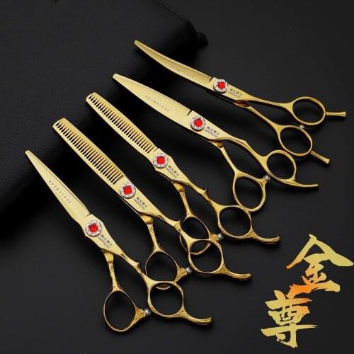 6 Professional Hair Salon Structure Scissors Set Cutting Barber Haircut Thinning Shear Scissors Hairdressing Hair Tools Scissors