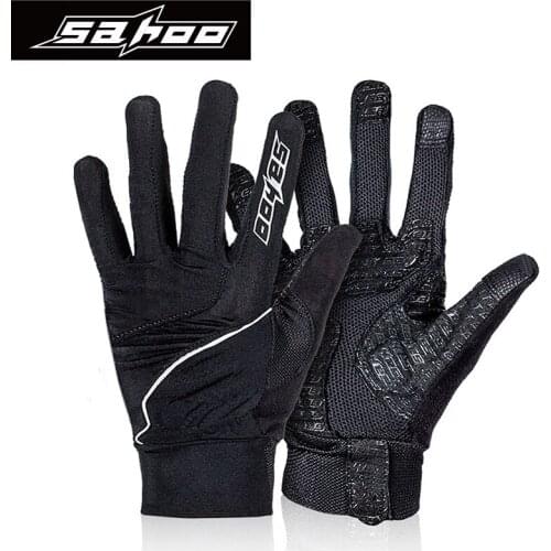 SAHOO Men Full Finger Cycling Gloves Guantes Ciclismo Mountain Road Bike Gloves Long Finger Sport Motocross Bicycle Gloves