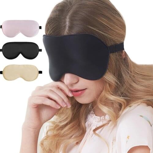 100% Natural Silk 19 Mulberry Sleeping Eye Patch with Adjustable Strap Eye Mask for Sleep Blocks Light Eye Shade Cover Blindfold