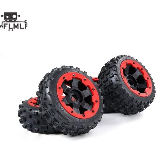 Knobby Front Rear Tyre with Wheel Hub Kit Fit 1/5 HPI ROFUN BAHA ROVAN KM GTB MCD BAJA 5B Toys Parts