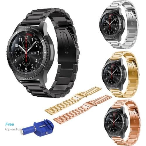 Stainless Steel Watch Band for Samsung Gear S3 Frontier Strap for Gear S3 Classic Smart Watch Bracelet with Adjust Tool J14