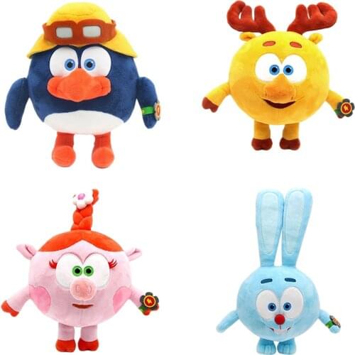 Russia Cartoon Plush Toy Gogoriki Kikoriki PinCode Penguin Dr. Ping Professor Lu Rabbit Jump Pig Zhu Xiaomei Stuffed Doll