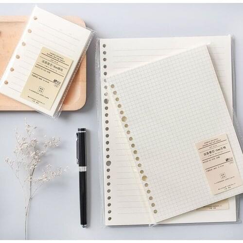 Sharkbang 60 Sheets A5 B5 Loose-Leaf Notebook Refill Spiral Binder Paper Index Inside Page Dot Grid Blank Connell Stationery