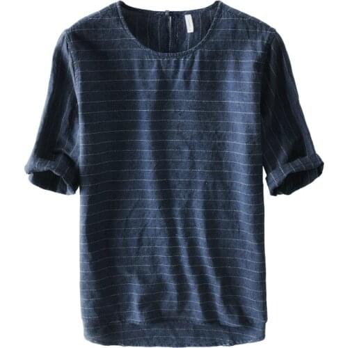 Suehaiwe Mens Striped T-shirts