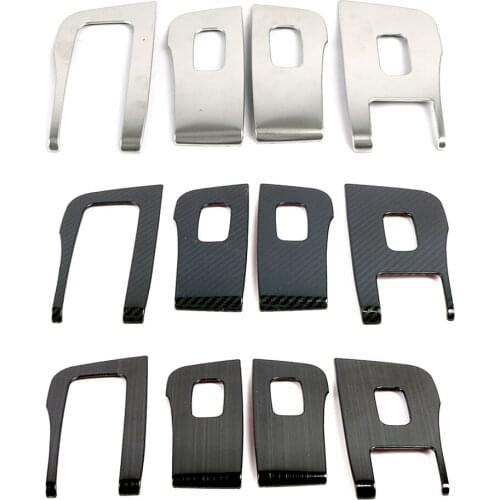 For Tesla Model 3 Inner Door Armrest Window Lift Switch Button Panel Cover Trim Stainless Steel Car Interior Accessories