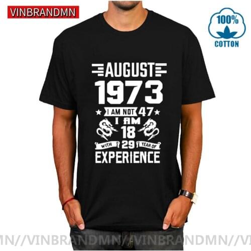 January February March November April May June 1973 BIRTH YEARS Men T shirt Tops July August September October December T-shirt