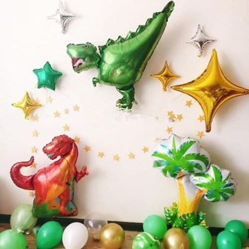 Animal Balloon Dinosaur Balloon Decor Jungle Party Decorations Kids Toys Green Theme Party for Birthday Babyshower Globos