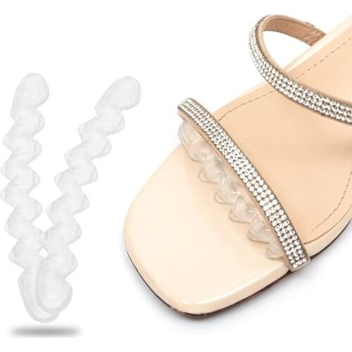 1Pair Invisible Sandals Non-Slip Stickers High Heel Soft Gel Self-Adhesive Foot Pad Invisible Flip Flop Shoes Front Feet