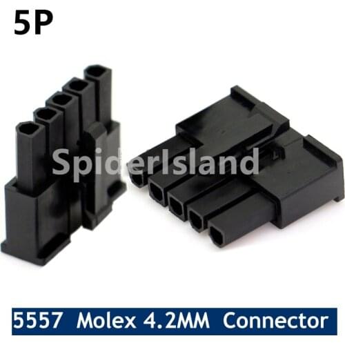 10p/50/100pcs 4.2mm Molex Connector 5P Plug Male 1*5P for PC/computer Power Module cable DIY PCB DIY AUTO DIY