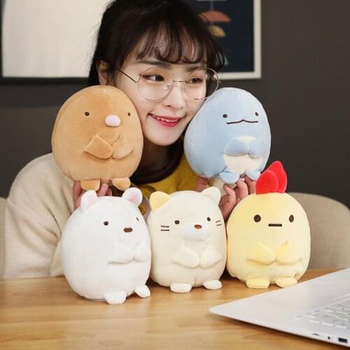 18cm Electric corner creature plush toy glowing cat fried dolphin chicken doll decoration cute decoration doll Japanese doll