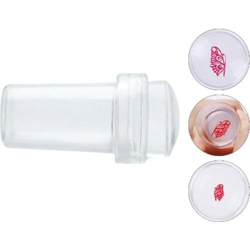 2.4cm Mini Transparent Jelly Nail Art Stamper Scraper Set DIY Polish Design Print Silicone Stamp Stamping Tools