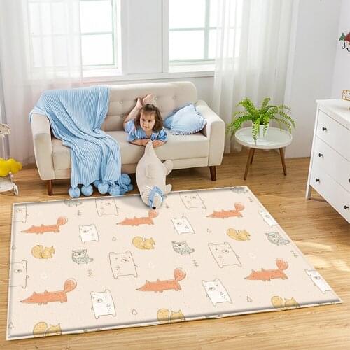 2022 Alfombra Non-slip Floor Cute Cartoon Pig Pattern Kids Carpet Children Rug baby crawling flannel Children durable carpet