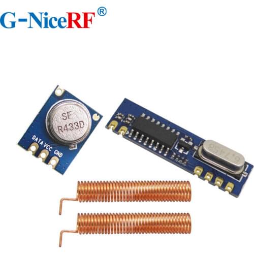 4PCS/pack 433MHz ASK Module kit (4PCS ASK Transmitter Module STX882+4PCS Superheterodyne Receiver module SRX887+8PCS Antennas