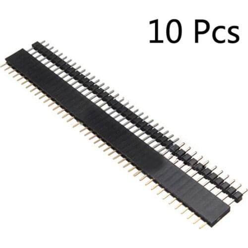 10pairs/lot 40 Pin 2.54mm Male & Female SIL Header Socket Row Strip PCB Connector Hot Sale Product