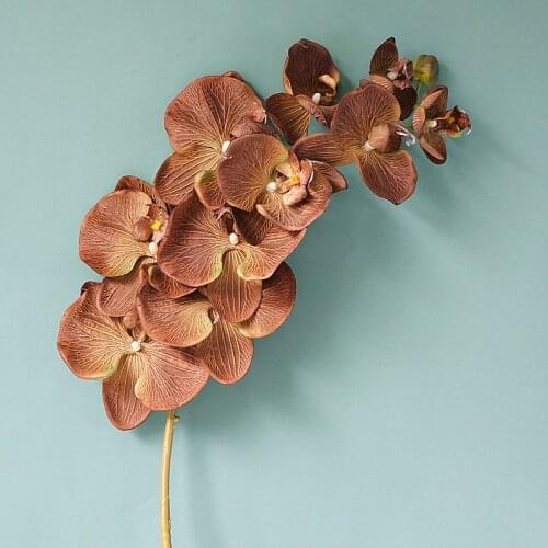 95cm 10 Heads European Retro Style Artificial Orchid Home Wedding Party Decoration Fake Silk Flowers Room Table Decor