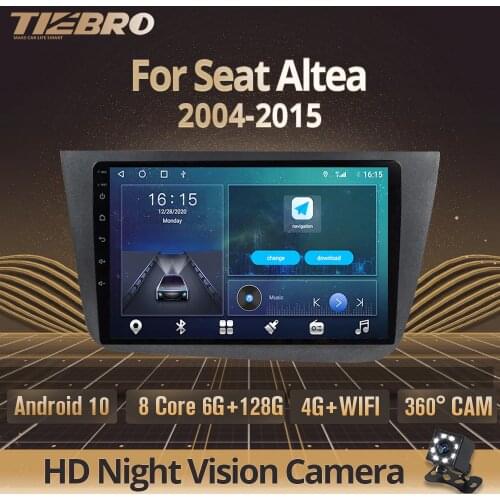 2DIN Android10.0 Car Radio For Seat Altea 2004-2015 GPS Navigation Stereo Receiver Auto Radio Car Video DSP Bluetooth Player IGO