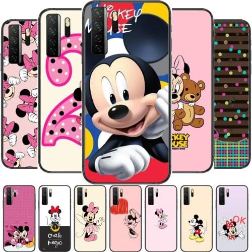 Pink Red Minnie Mouse Black Soft Cover The Pooh For Huawei Nova 8 7 6 SE 5T 7i 5i 5Z 5 4 4E 3 3i 3E 2i Pro Phone Case cases