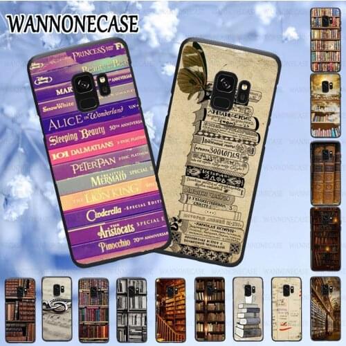 Phone Case Shell For samsung galaxy s9plus s10PLUS note8 note9 note10pro S8PLUS Cover Library Books card Printing Drawing