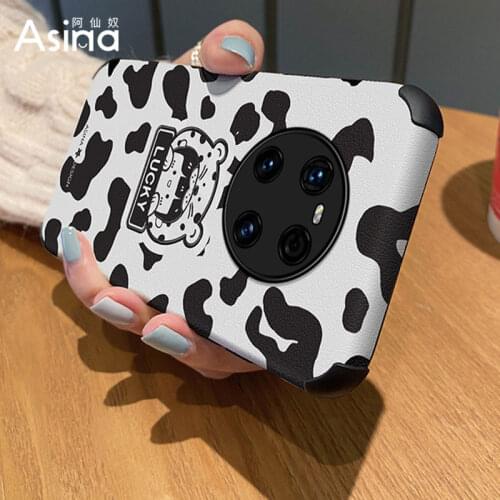 ASINA Imitation Lambskin Case For Huawei Mate 40 30 20 Pro Silicone Edge Cute Cover Capa For Huawei Honor 20 30 8x 9x 9a Luxury