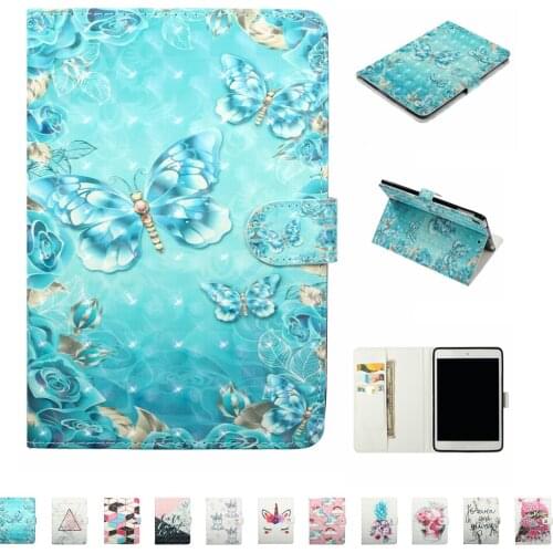 Unicorn Skull Flip Pu Leather Cover case For Apple iPad 5 6 Air 1 2 Pro 9.7 2018 tablet stand case For Apple ipad 9.7'' 2017
