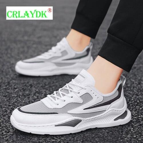 CRLAYDK Running Shoes for Men Breathable Sport Sneakers Outdoor Fashion White Trainers Students Walking Tennis Zapatos Hombre