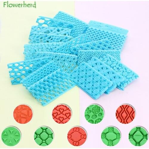Biscuit Cookie Mold Embossing Silicone Mold DIY Fondant Cake Baking Tools Rose Biscuit Cookie Heart Diamond Baking Accessories