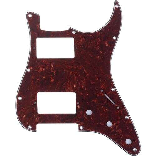 Musiclily Pro 11 Hole Guitar Strat Pickguard HH for American/Mexican Fender Standard Stratocaster Style, 4Ply Vintage Tortoise
