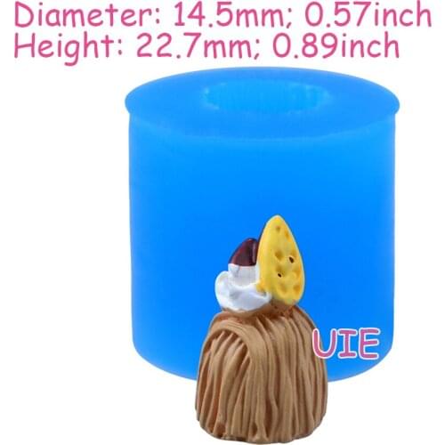 GYL543U 14.5mm x 22.7mm Cake Silicone Mold Fondant Cake Decoration Candy Resin Clay Earrings Necklace Craft Soap Candle