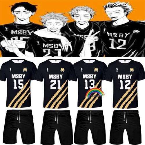 Haikyuu Cosplay Costume MSBY Volleyball Club Karasuno High School Shoyo Hinata Kotaru Bokuto Sportswear Jerseys Uniform