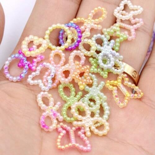 11-14mm 15G/Bag Mixed shapes Multi graduated Color Craft ABS Imitation Pearls For Art Scrapbooking DIY Decoration