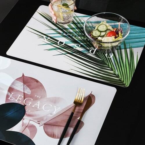 Nordic Style Printed Insulation Pads Placemat for Dining Tableware Bowl Coaster Plate Bowl Mat Heatproof Kitchen Accessories