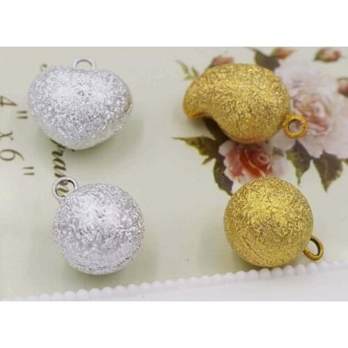 Stardust Round Close Jingle Bell Charms Necklace Pendant Accessories Jewelry Craft Findings