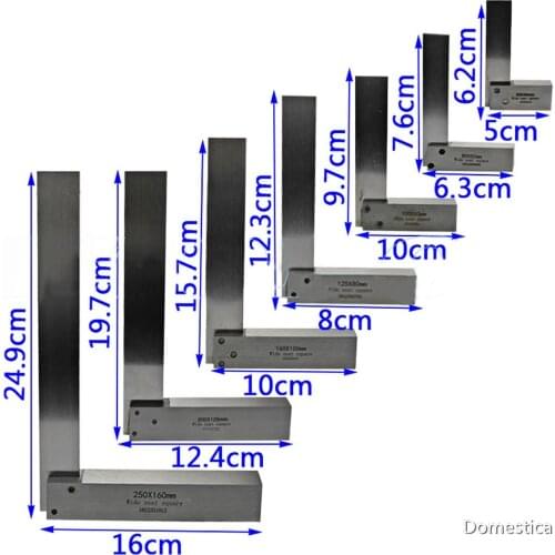 Machinist Square 90 Degree Right Angle Engineer Set Muti-Size Precision Grinding Steel Hardened Square Ruler Ruler Protractor
