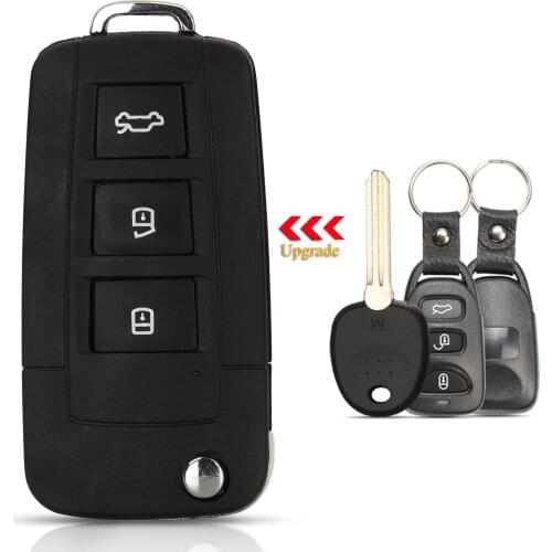 Kutery 3 Buttons Modified Flip Car Key Shell For Hyundai H1 Bus I10 Avante Elantra HD Touring Yuedong For kia Carens Sedona