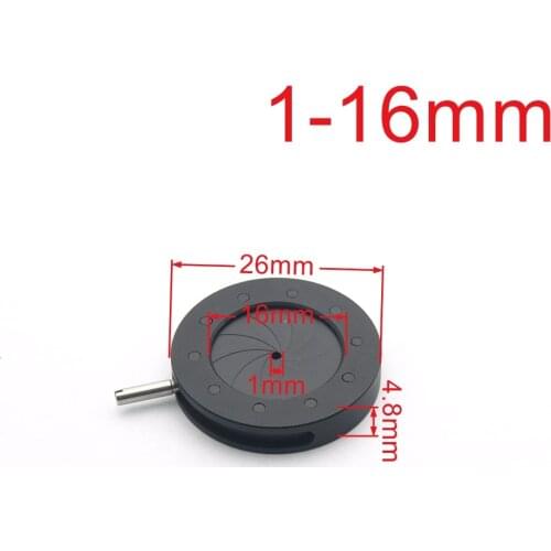 1-16mm Diameter Zoom Optical Iris Diaphragm Aperture Condenser with 10 Blades for Digital Camera Metal Amplifying
