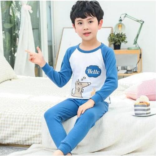 Autumn Childrens Pajamas Baby Boy Clothes Cotton Pyjamas Kids T-Shirt+Shorts 2pcs Cartoon Pijamas For Girls Sleepwear Sets