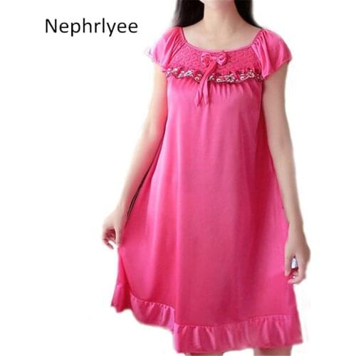 Sexy night dress sleepwear women silk bathrobe Womens Lady Sexy Lace Sleepwear Satin Nightwear Lingerie Suit For Women