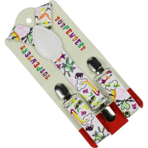 Winfox Fashion Cloud Heart Skull Suspenders Boys Girl Kids Elastic Suspenders Adjustable Braces Suspoenders Shirt