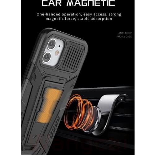 For Xiaomi Mi Poco X3 GT X3 NFC 10T Pro Lite Shockproof Car Magnetic Case Mobile Phone Protection Antidrop Kickstand Cover