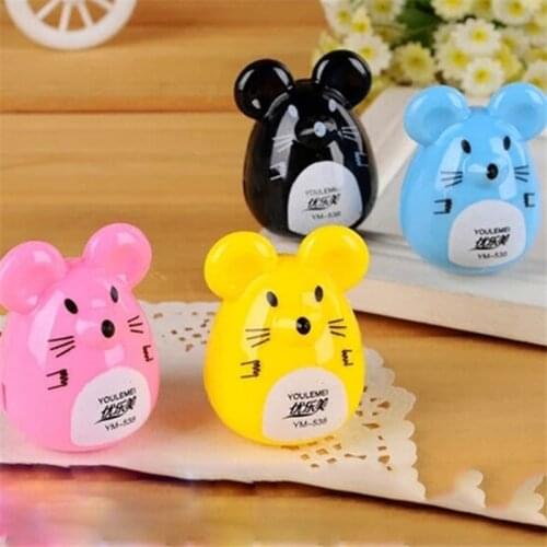 S-0011 factory direct shipping Korea cute little mouse shape student pencil sharpener pencil sharpener Stationery office