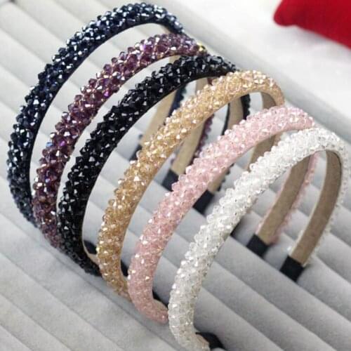 Crystal Beaded Hair Band 2021 Fashion Headwear Girl Women Handmade Hair Accessories Headwear Pearl Flower Headband